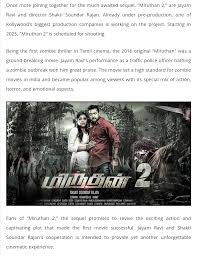SSR is back! Miruthan 2 to start filming in 2025! Biggest magnum opus  project in India loading 🔥 Will this compete with SSRMB? s : rkollywood