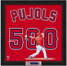 Albert Pujols L A Angels 500 Home Runs Officially Licensed 20 X 20 Uniframe Albert Pujols Angels Baseball Homerun