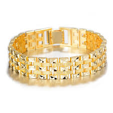 22k gold bracelet for men. 24k Gold Plated Chain Jewelry Classic Men S Bracelet Jewelry Golden Bangle Bracelet For Men Party Gifts Jewelry Accessories 20cm Wish