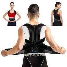 Body brace lumbar shoulder support belt posture corrector back support vest. Amazon Com Back Brace Posture Corrector For Women And Men Back Support Belt Waist 23 6 27 5 In Industrial Scientific