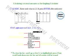 Mean Median Mode Range Standard Deviation Standard Deviation Graphing Calculator Teacher Lessons