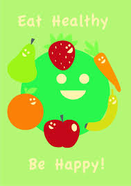 Simple Healthy Eating Poster For Primary School Makanan Sehat Desain