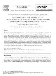 Cyclical unemployment refers to a state where there are large swings in unemployment due to adverse economic conditions like recessions. Pdf Unemployment Among Malaysia Graduates Graduates Attributes Lecturers Competency And Quality Of Education