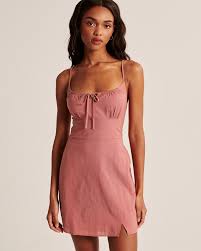 Women S Tie Front Cami Dress Women S New Arrivals Abercrombie Com In 2020 Cami Dress Jumpsuit Dress Mini Dress