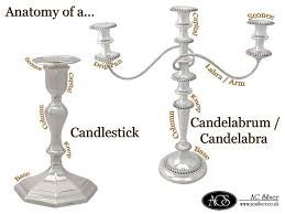 Pair of art deco sterling silver candlesticks. Parts Of A Candlestick And Candelabra Ac Silver