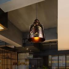 Metal Bell Shape Pendant Lighting Single Light Antique Hanging Light In Rust For Bar Kitchen Beautifulhalo Com