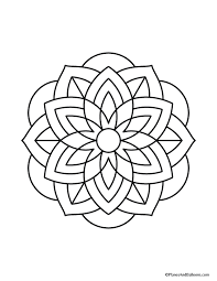 Easy Mandala Coloring Pages Mandala Coloring Pages Simple Mandala Easy Mandala Drawing