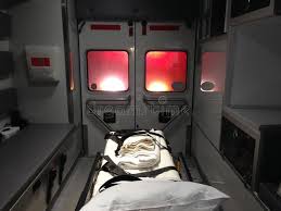 Ambulance Interior View From Back Of Ambulance At Night With Emergency Lights Aff View Ambulance Ambulance Ambulance Emergency Business Icons Vector
