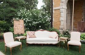 Romantic Pennsylvania Estate Wedding Andrea Peter Green Wedding Shoes Lounge Seating Wedding Lounge Seating Vintage Furniture Wedding