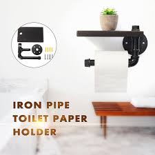 Check spelling or type a new query. Buy Vintage Industrial Style Iron Pipe Toilet Paper Holder Roller Wood Shelf Wall Floating Wood Board Bathroom Shelf At Affordable Prices Free Shipping Real Reviews With Photos Joom