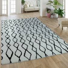 Hochflor Teppich Wohnzimmer Rauten Muster Teppich Wohnzimmer Schwarzer Teppich Hochflor Teppich