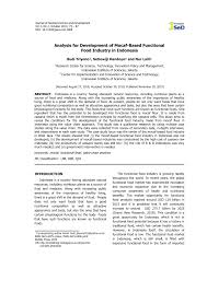 Pdf Analysis For Development Of Mocaf Based Functional Food Industry In Indonesia