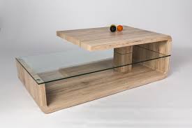 Table en bois massif et acier en 1m60 avec 2 allonges de 50 cm. Table Basse Design Bois Et Verre Chene Sable Galati Table Basse Design Bois Table Basse Design Table Basse Bois