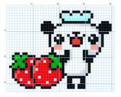 Panda Chart Pixel Art Grid Pixel Art Easy Pixel Art