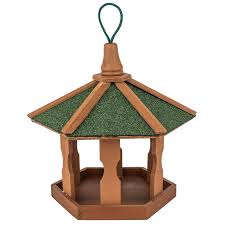 Skojig Birdhouse made of wood to hang, bird feeder for bird feed, bird  feeding station, protection against snow & rain, feeding station, feeding  place, bird feeder, approx. 44x36x27cm : Amazon.co.uk: Garden