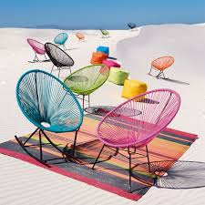 Fauteuil De Jardin Rond Orange Poltrona Rotonda Sedia Acapulco Dondolo