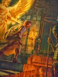 Angel Leading Apostles Out Of Prison Bible Art Biblical Art Bible Pictures
