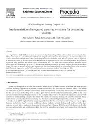 1302 accounting courses found on idp malaysia. Pdf Implementation Of Integrated Case Studies Course For Accounting Students