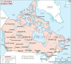 Carte Canada Avec Villes Canada City Canada Map City Maps