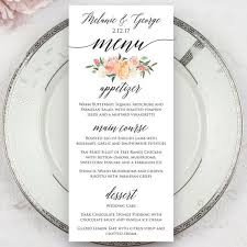 Wedding Menus Printed Menus Menu Cards Dinner By Designedbyme Wedding Reception Menu Rehearsal Dinner Menu Wedding Dinner Menu
