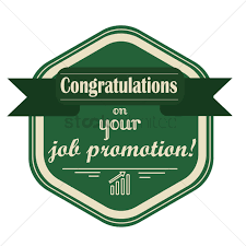 You are a dedicated man in our office. Congratulations On Your Promotion Label Vector Image 1707626 Stockunlimited