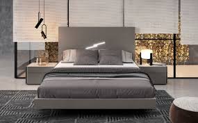 Faro Gray Queen Size Bed Faro J M Modern Beds Modern Bed Modern Bedroom Furniture Modern Bed Frame