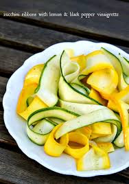 How to freeze zucchini slices. Zucchini Ribbons With Lemon And Black Pepper Vinaigrette