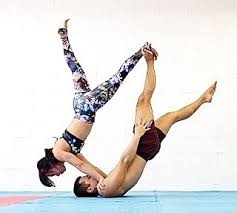 Acro Yoga Combination Of Shoulder Stand And Handstand Playing Acro Shape With Superdaveyoga Shoulder Stand Acro Yoga Acro