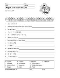 Crossword puzzles can be fun, challenging and educational. Oregon Trail Word Search And Printable Word Puzzles Packet By Lesson Machine