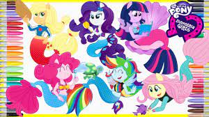 25 gambar sketsa kuda pics sofpaper. My Little Pony Seapony Mermaid Coloring Page Mewarnai Putri Duyung Youtube