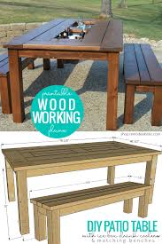 Diy Patio Table With Built In Ice Box Drink Coolers Matching Benches In 2020 Diy Patio Table Diy Patio Diy Patio Furniture