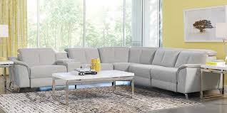 Sofia Vergara Turano Gray 6 Pc Dual Power Reclining Sectional Living Room Sets Furniture Reclining Sectional Living Room Sets
