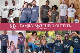 Download Family Matching Outfits Svg Eps Png Dxf Family Shirts Svg 1359093 Hand Lettered Design Bundles
