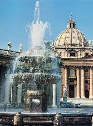 La facciata di san pietro e l'obelisco nella piazza. Colonnato Di San Pietro Bernini Gianlorenzo