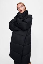 Camel accents black and white so perfectly so i knew it would go well with my current wardrobe. Puffer Coat With Wrap Collar From Zara Puffer Coat Quilted Coat Puffer