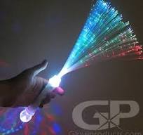 Fiber Optic Wands with Light Show Ball - Multi Color (On Special)