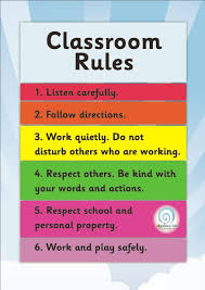Free Classroom Rules Poster Classroom Rules Poster