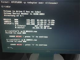Failed with error #1 hatası aldım. Atiflash Error Failed To Read Rom Techpowerup Forums