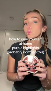 DIY Purple Highlights: A Chaotic Sagittarius' Hair Color Experiment!