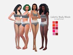 These skin details include things like freckles, eye bags and some interesting coloring that will give each and every sim you create their own unique. Sagittariah S Calatis Body Blush Skin Details