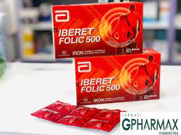 Anemia due to iron deficiency, megaloblastic anemia where there is an associated deficiency of vitamins c an. Iberet Folic 500 Farmasi Gpharmax Chabang Tiga Facebook