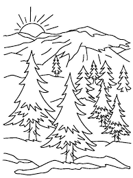 Rising high above the land, mountains have steep slopes and high ridges, covered in pine trees or snow. Pin On Coloring