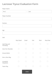 How to get ready for softball tryouts. Online Softball Tryout Evaluation Form Template 123 Form Builder