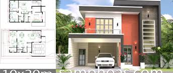 The best 3 bedroom house floor plans with attached garage. 3d House Design Plans With 3 Bedrooms Plot 10x20m Samphoas Plan