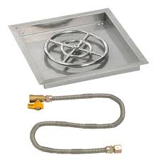 Shop our vast selection of products and best online deals. Amazon Com American Fireglass 18 Square Stainless Steel Drop In Pan With Match Light Kit 12 Fire Pit Ring Natural Gas Garden Outdoor