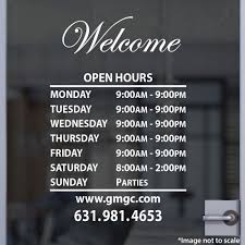 Custom Business Hours Stickertitans Com Custom Business Office Shop Salon Restaurant Open Ho Store Hours Sign Business Hours Sign Sign Board Design