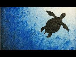 So taking these three points, i've using some type of animal silhouette is a great way to make a fun art project into something bold, yet requires very little effort. Sea Turtle Silhouette Painting Easy Painting Youtube