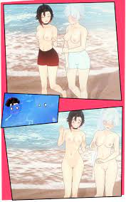2girls beach clothes removed embarrassed embarrassed nude female  enf exhibitionism freak726 male swimwear male swimwear challenge mens  swimsuit challenge nipples nude public public nudity ruby rose rwby shorts  small