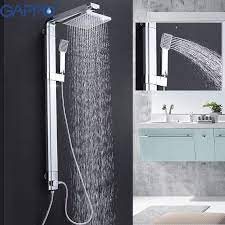 Gappo Bathroom Shower Faucet Wall Bath Shower Faucets Set Waterfall Wall Shower Mixer Tap Set Abs Bathtub Ra Bathroom Shower Faucets Shower Faucets Shower Taps