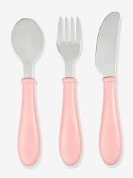 Set 3 Couverts D Apprentissage Inox Beaba Old Pink Beaba